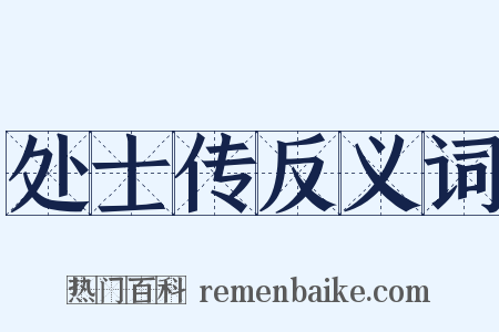 处士传反义词是什么意思的图片